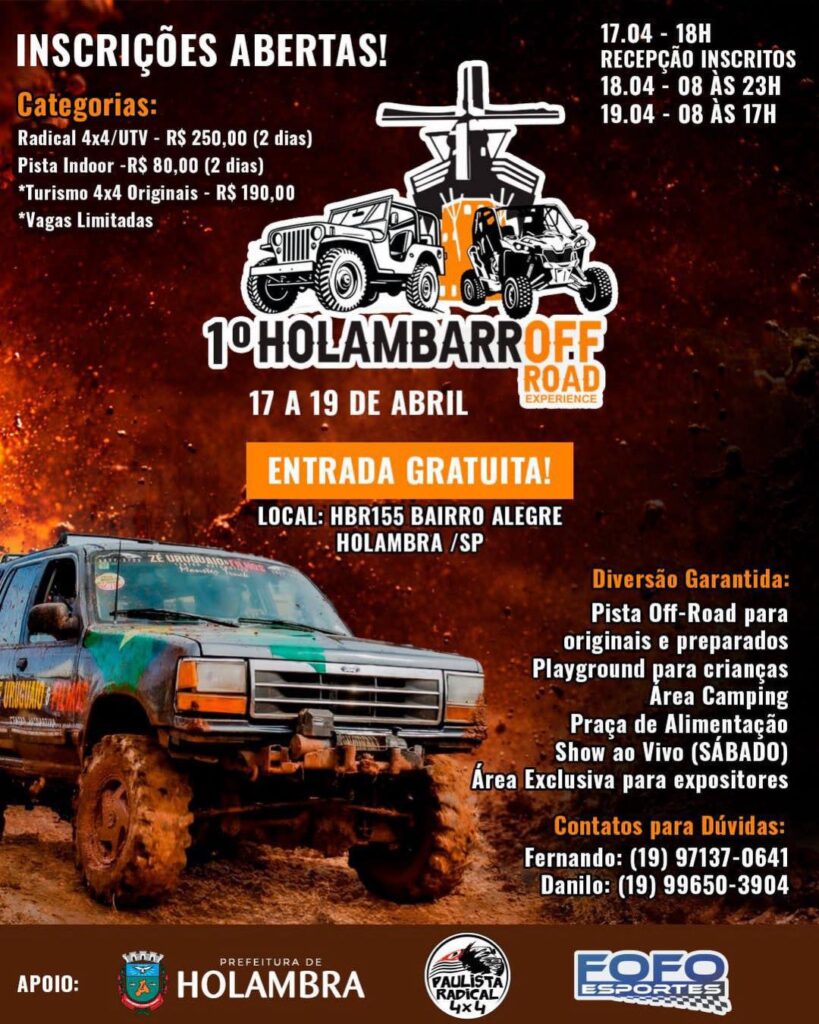 Holambarr Off Road Experience acontece em Holambra