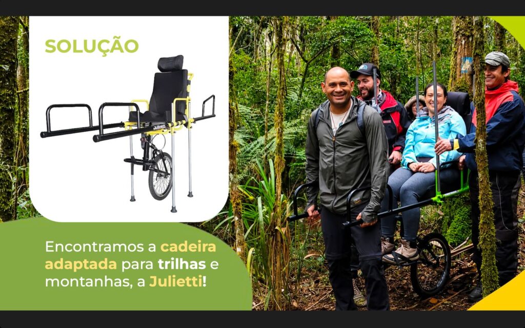 Projeto busca tornar trilhas acessíveis com primeira cadeira adaptada da cidade